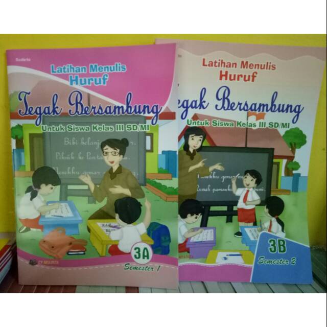 Paket buku latihan menulis kelas 3A dan 3B smtr 1 dan 2