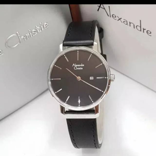 Alexandre christie original ac8572 ladies jamtangan wanita silver black