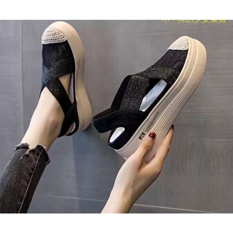 AGI1396 Sepatu wanita sneakers import model kekinian terbaru sepatu olahraga sport cod jakarta