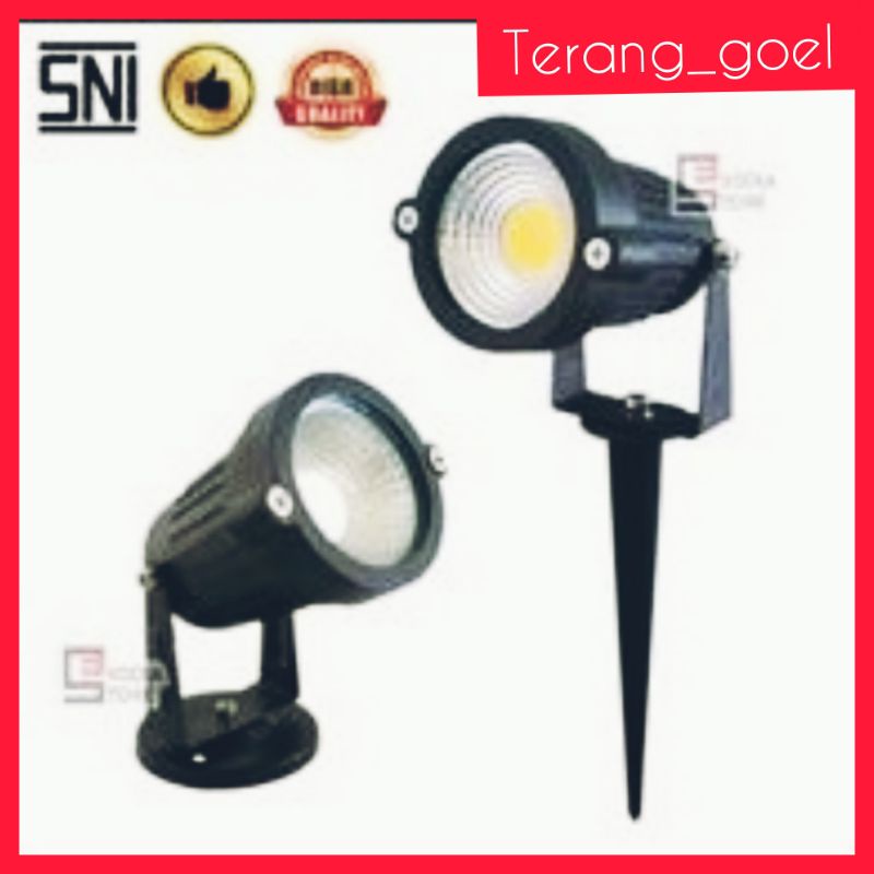 LampuTaman Tancap Led COB / Lampu Sorot Led Tancap dan Tempel