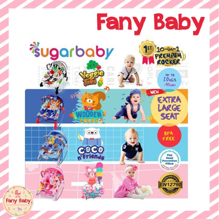 SUGAR BABY 10 IN 1 PREMIUM ROCKER EXTRA LARGE SEAT NEW [ COCO N FREINDS ]