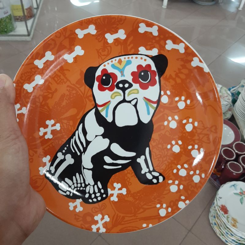 SALAD PLATE ANJING KUCING/PIRING DEKORASI/PIRING SANGO/PIRING LUCU/PIRING MAKAN