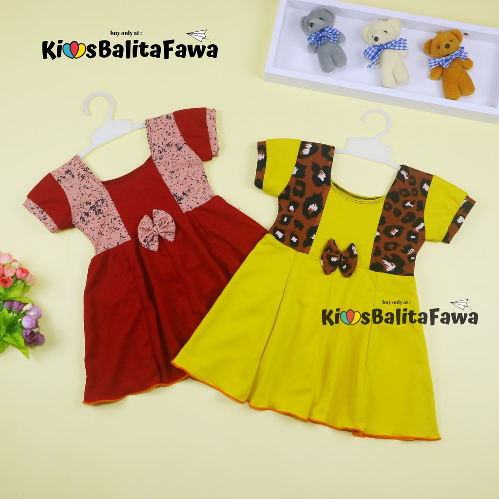 Dress Nadine uk Bayi 3-12 Bulan / Dres Pesta Baby Perempuan  Harian Pakaian Baju Cewek Murah Import