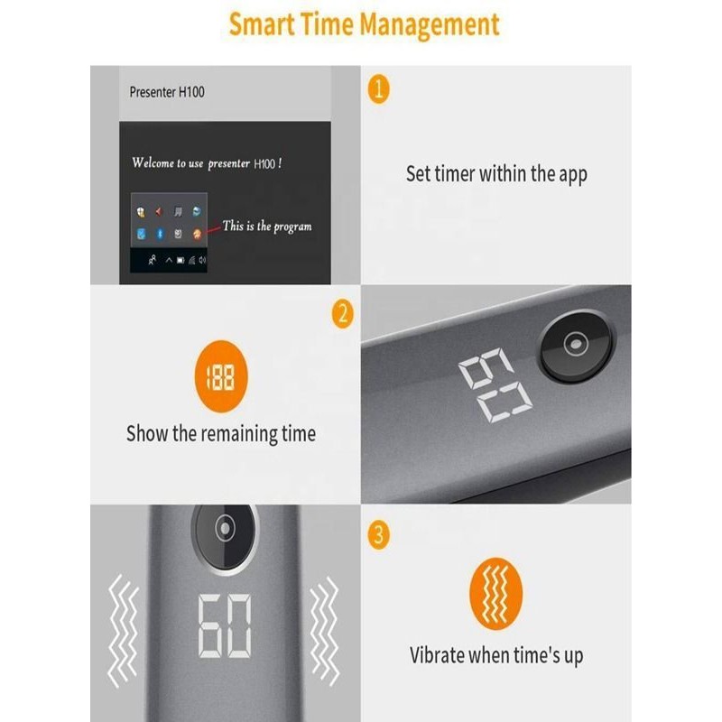 H100 - Rechargeable 2.4GHz Wireless Digital Laser Presenter - Remote Presentasi, Segudang Fitur!!!!