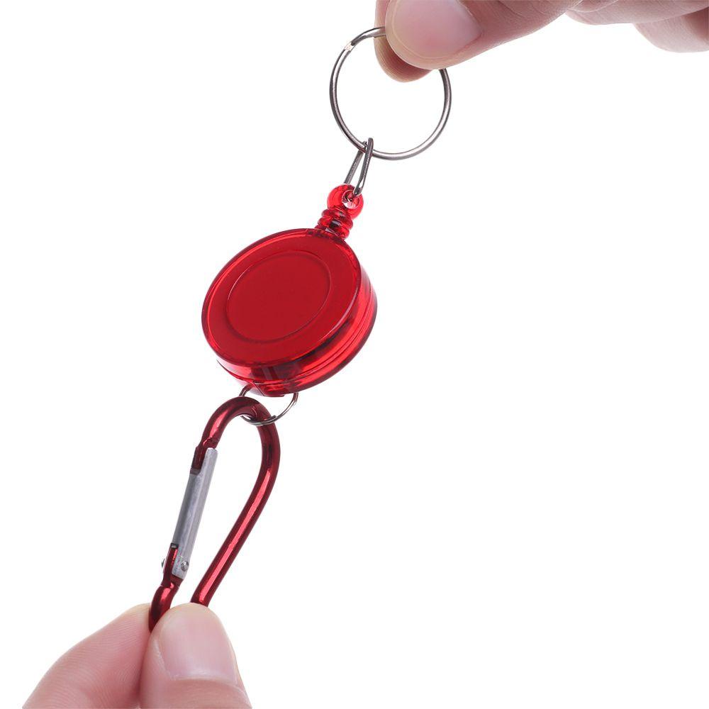 Chookyy Retractable Key Chain Security Belt Labu Gesper Safety Coil Gantungan Kunci Pancing