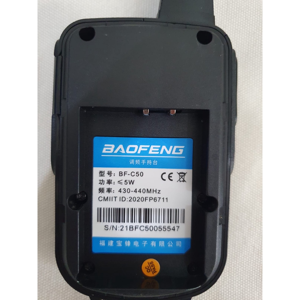 HT  BAOFENG BF-C50 Set 2 Unit BAOFENG BF C50 Two Way Mini Walkie Talkie UHF Single Band