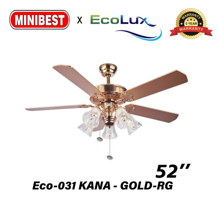 MB Kipas Angin Lampu Gantung Classic Ecolux Eco-031 KANA