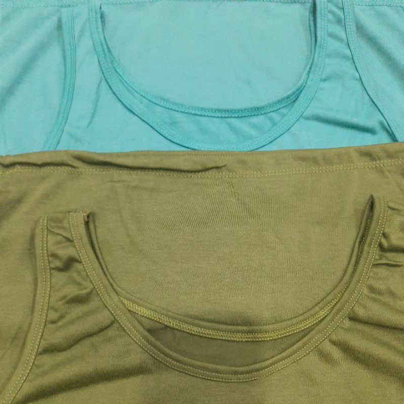 Big Size Tangtop/tank top Kaos dalam singlet Perempuan / Cewe Wanita JUMBO XXL & XXXL SIZE BESAR-Hijau