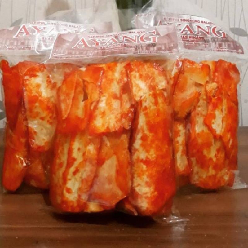 

Keripik Kripik Singkong Balado Minang Padang Pedas Kerupuk Krupuk