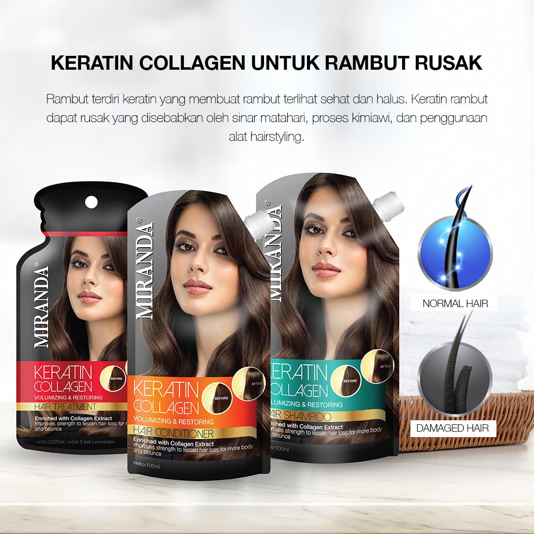 Paket Miranda Keratin Collagen Perawatan Rambut | Shopee