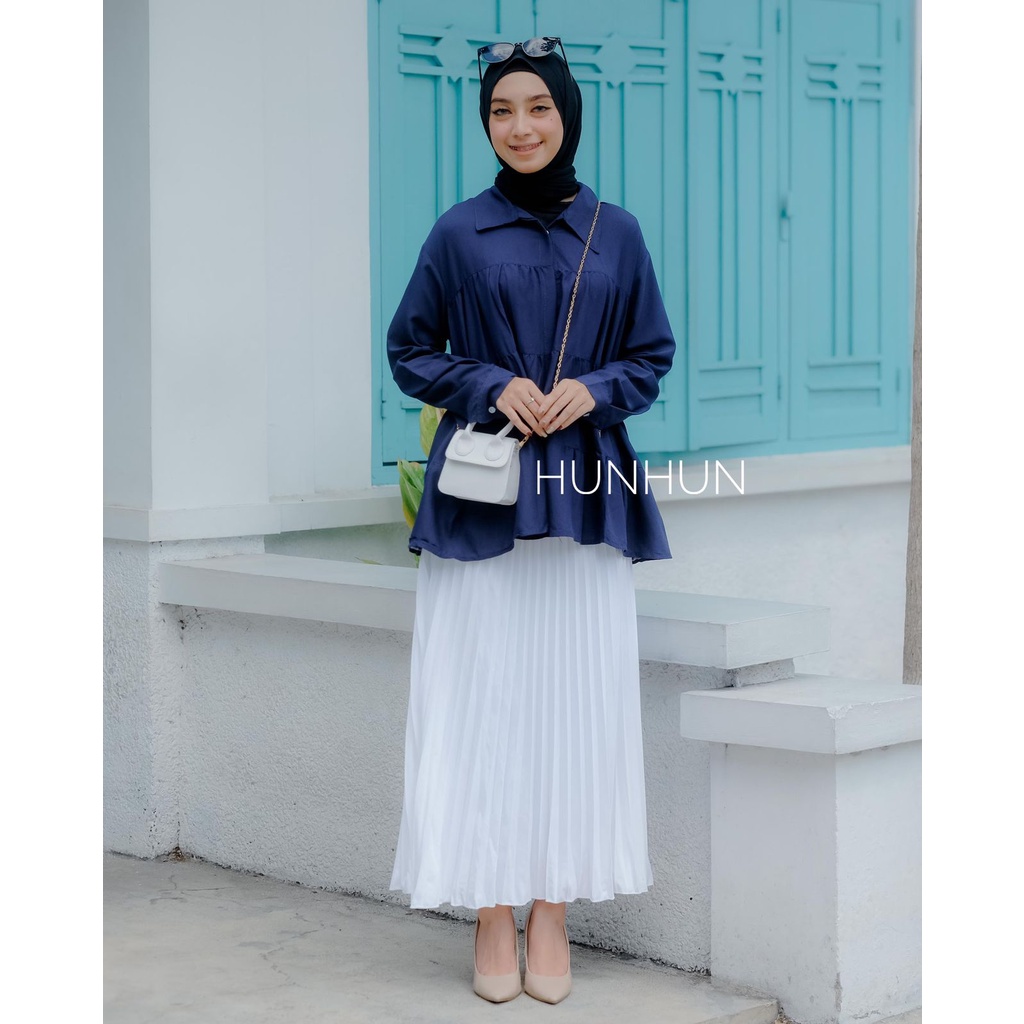 Monita Blouse Jumbo Rayon Premium / Atasan Ruffle BIG Jumbo Rayon Termurah Pusatgrosir_solo / SORA BLOUSE KATUN RAYON