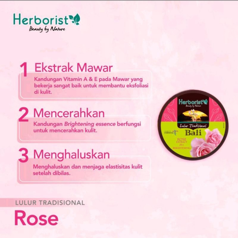 Herborist Lulur Tradisional Bali Rose 100gr