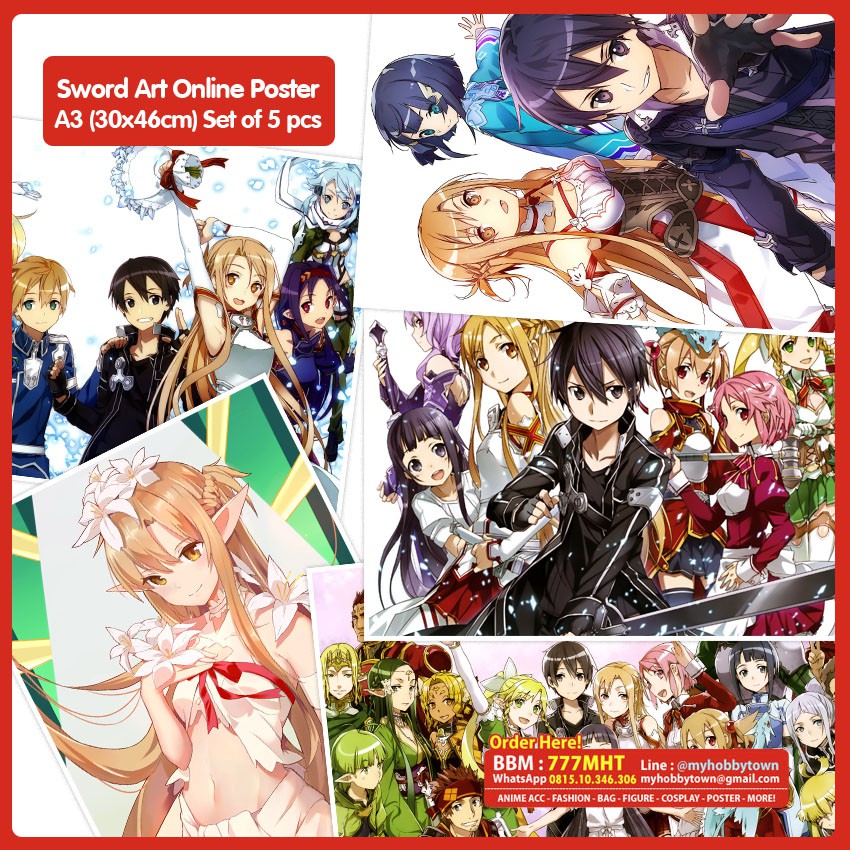 Poster SAO Sword Art Online Set Of 5