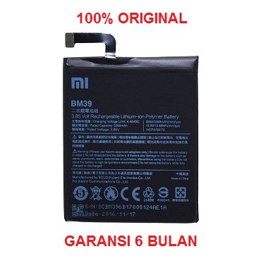 baterai batere Mi6 mi 6 Xiaomi BM39 Original100