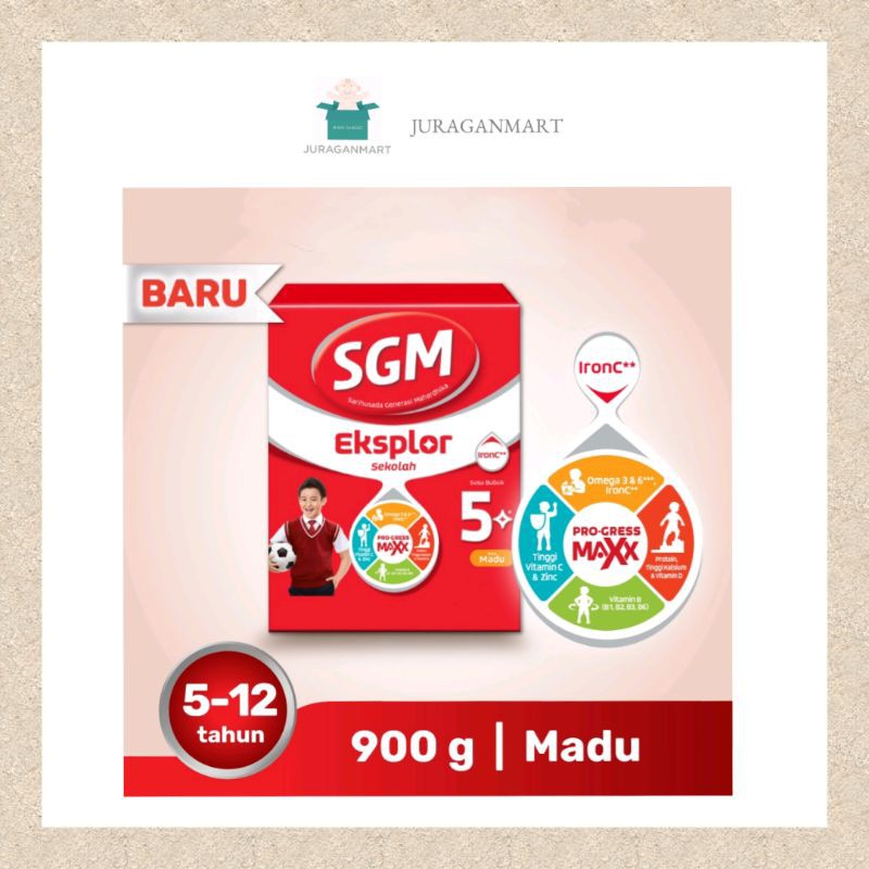 

SGM Eksplor 5+ Madu ProGress Maxx Susu Pertumbuhan Anak Usia Sekolah 0.9Kg | Juraganmart