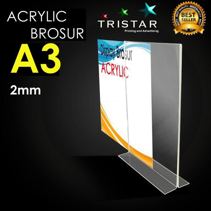 

Akrilik/Acrylyc Tempat Brosur A3/ Menu Meja Brosur Terlaris