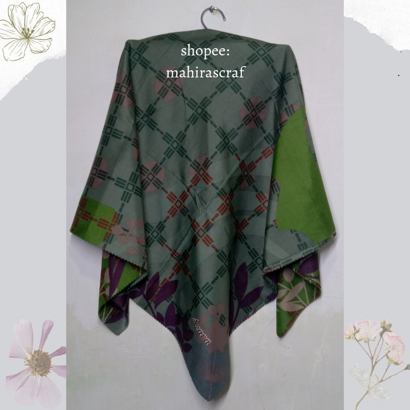 Jilbab Segi Empat Motif Laser Cut Azara-J8