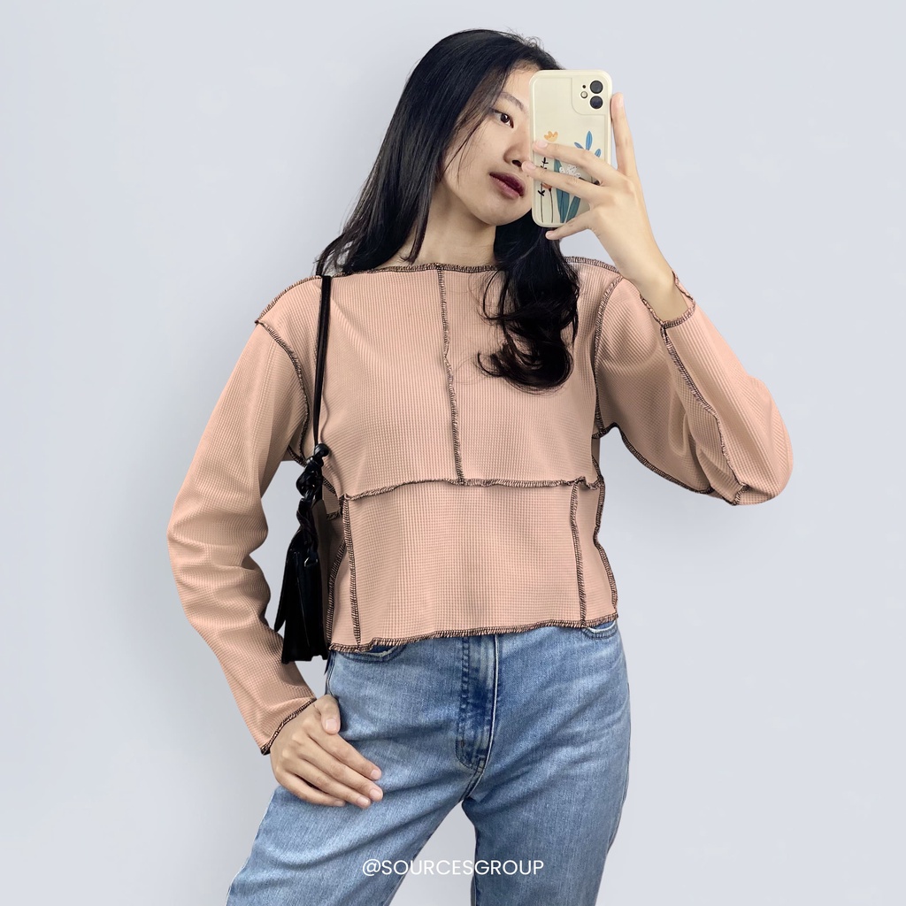 MARIE TOP BLOUSE / ATASAN WANITA KEKINIAN / BLOUSE BAHAN BABYTERRY HALUS