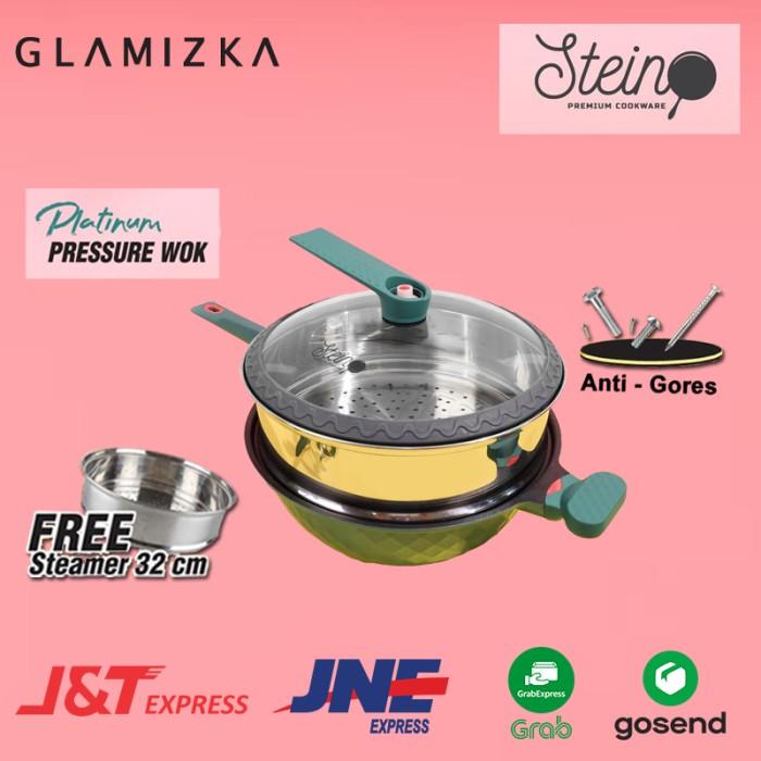Steincookware Wok Platinum Pressure Cooker - 32 Cm Kualitas Terbaik