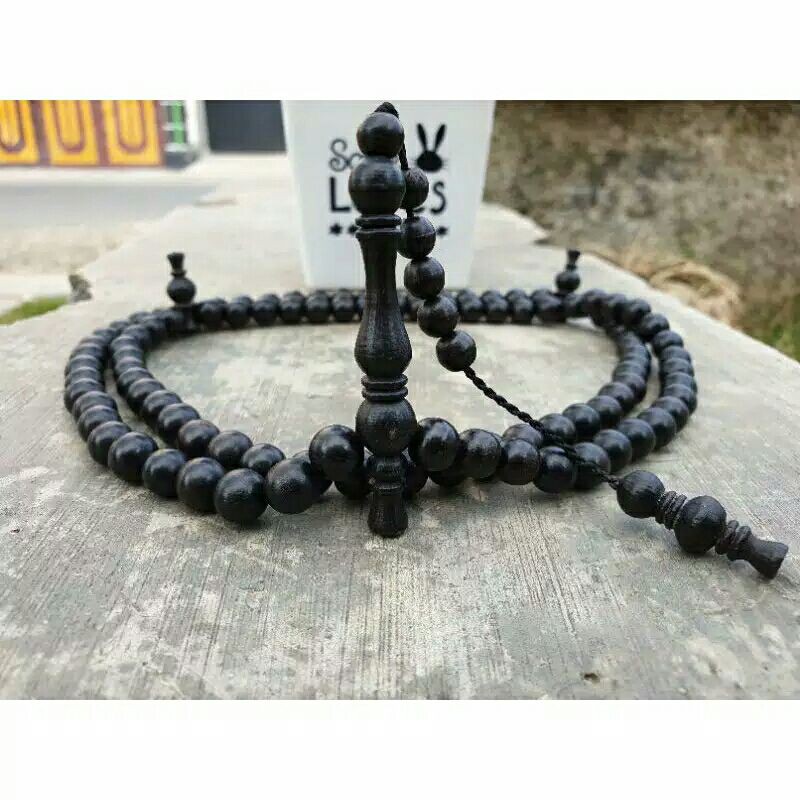 TASBIH KAYU TASBIH GALIH KELOR HITAM Tasbih galih kelor hitam CLW