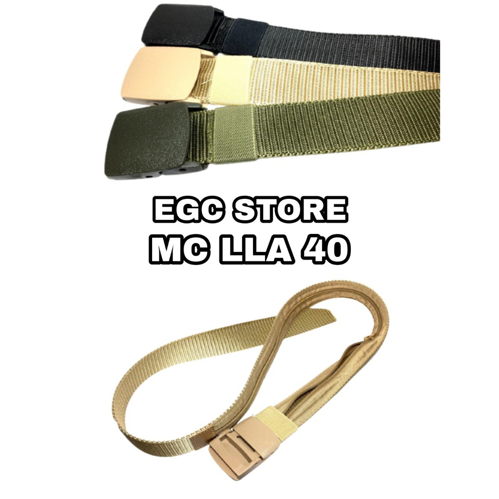 TALI PINGGANG PRIA TACTICAL MILITARY SABUK NYLON CANVAS ANTI METAL DETECTOR MC LLA 40
