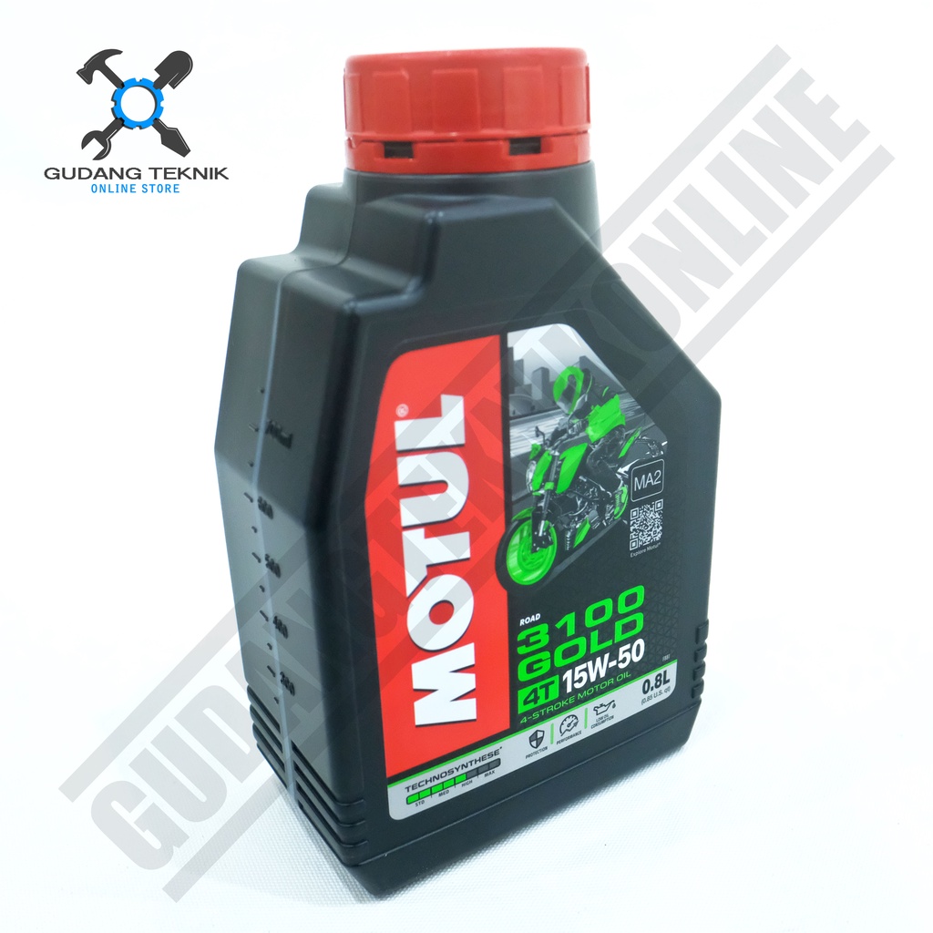 MOTUL Oli Mesin 4T 3100 GOLD 15W50 0.8L 1L / MOTUL Oli Motor 800ML 1000ML 0.8Liter 1Liter 15W-50