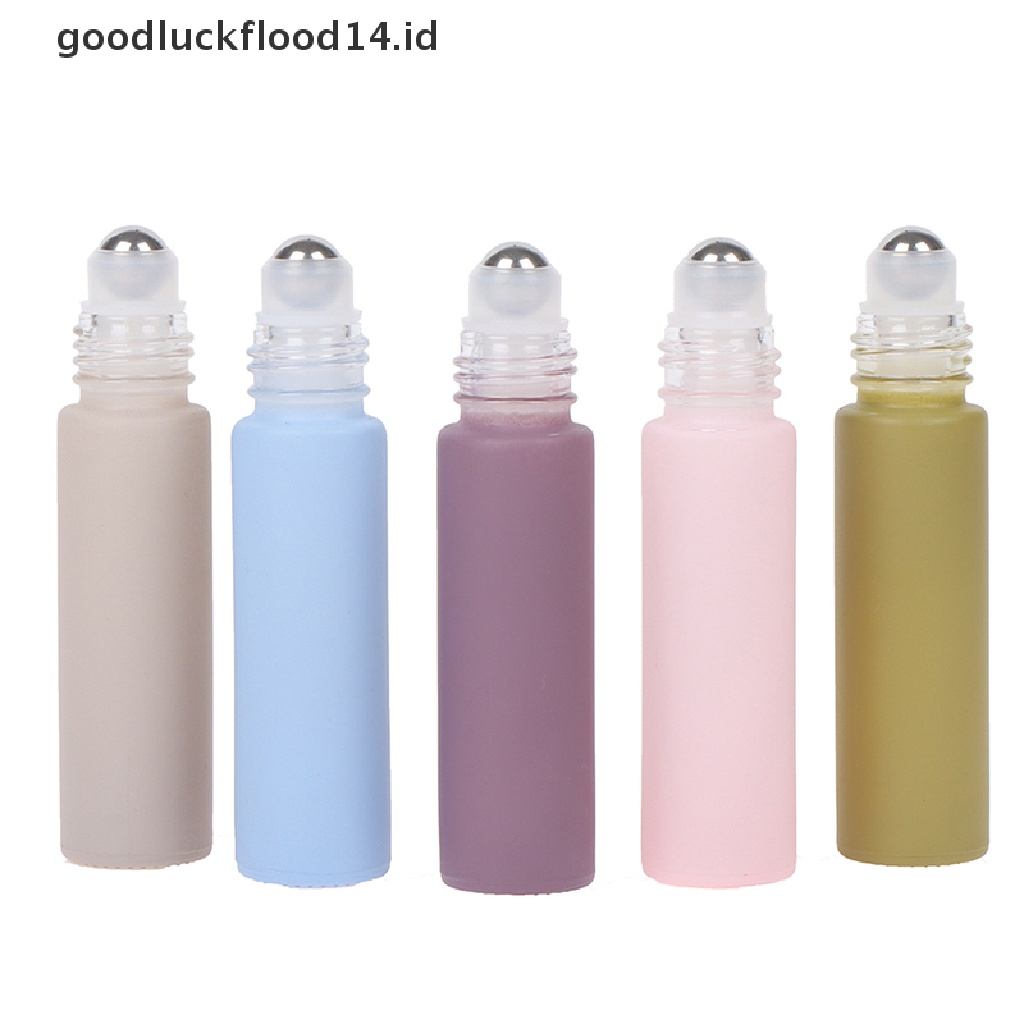 [OOID] 1X 10ML Thick Glass Essential Oils Roll On Bottle Metal Roller Ball Perfume ID