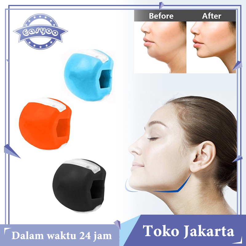 Promo Jawline Exercise Original Alat Latihan Rahang Alat Olahraga Rahang Jaw Trainer Biru Hitam