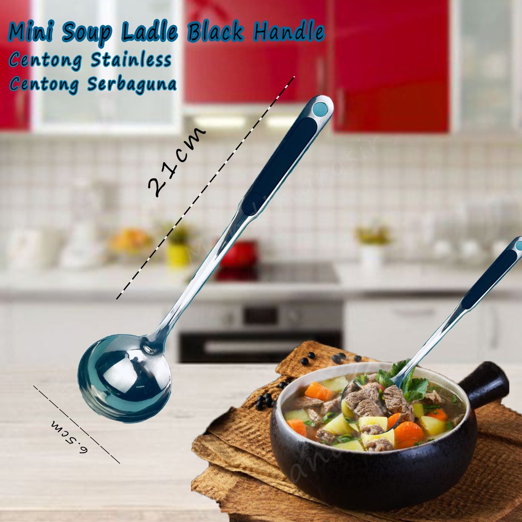 Centong * Stainless * Black * Handle