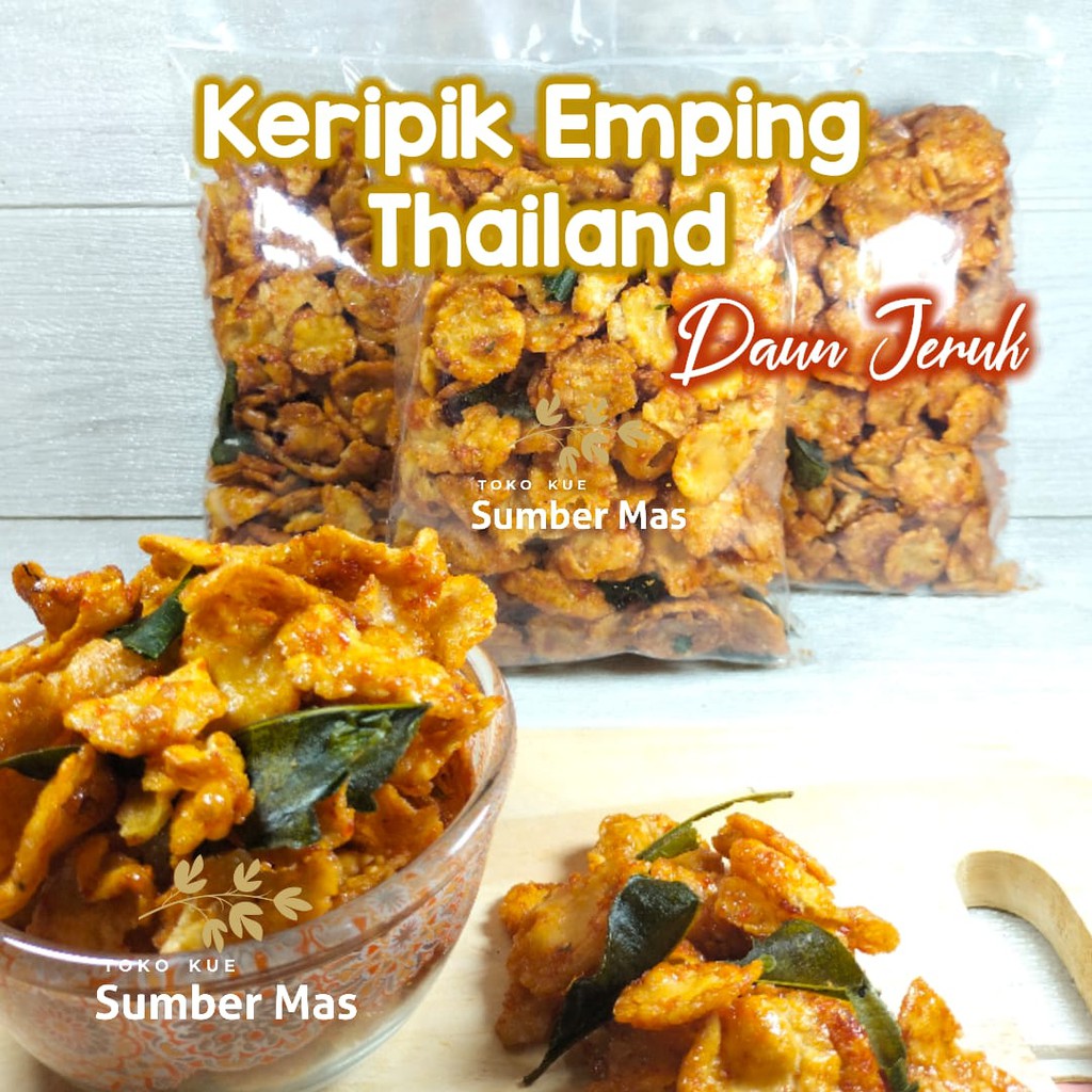 EMPING MELINJO 250 GR DENGAN DAUN JERUK MPING THAILAND / KUE EMPING