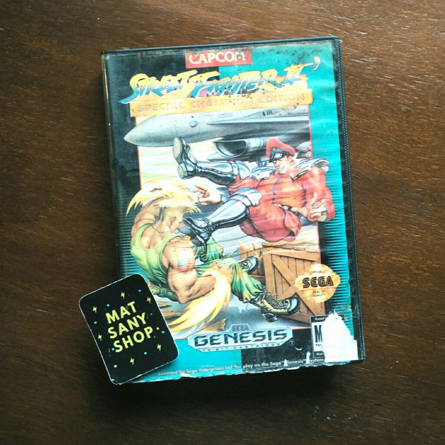 BOX KOTAK KASET SEGA GENESIS STREET FIGHTER II JADUL LAWAS