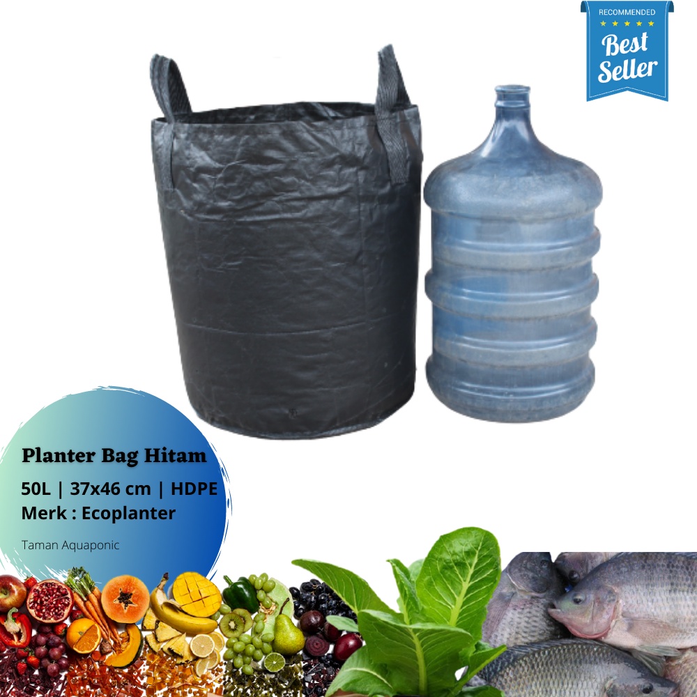 Polibag Karung Pot Terpal 50 Liter Hitam