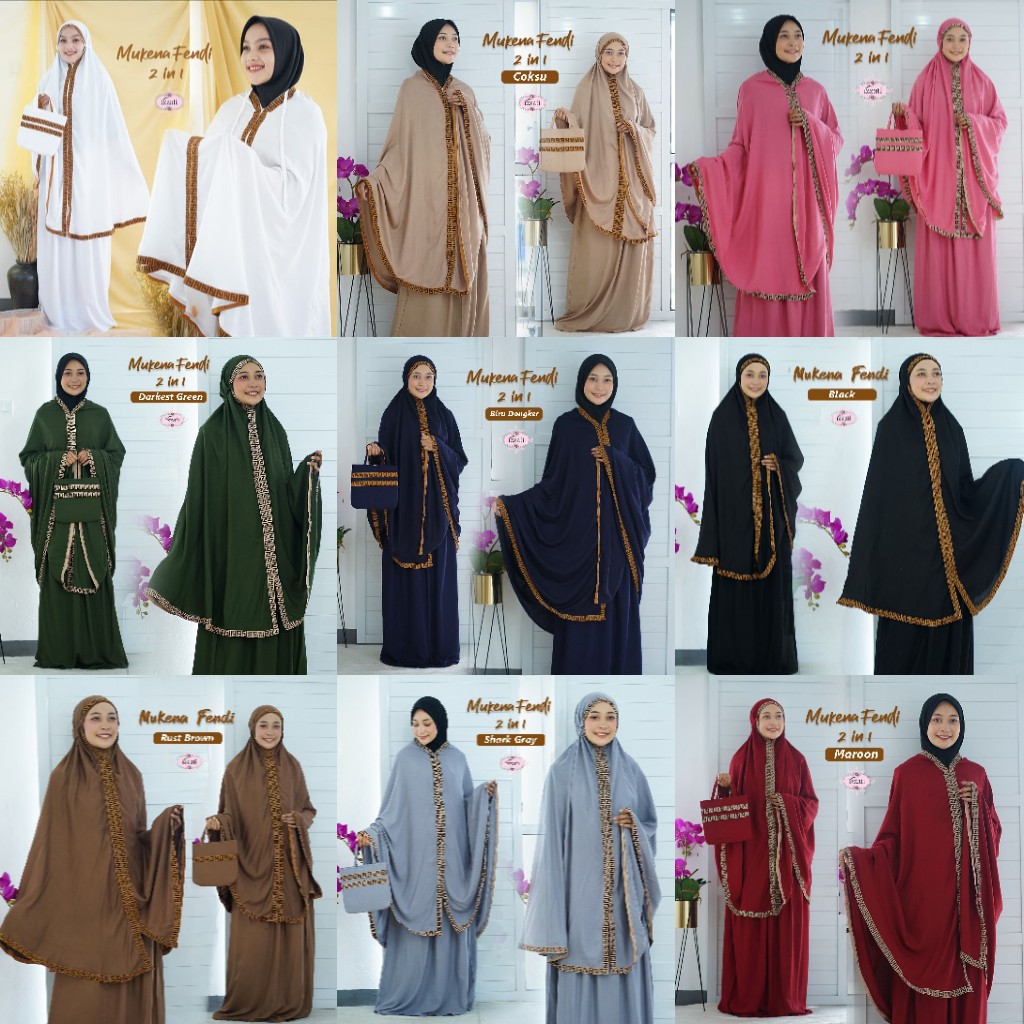 MUKENA DEWASA FENDY 2 IN 1 BY IZZATI