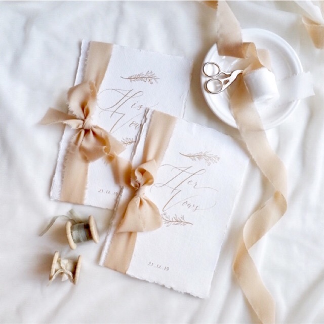 

Wedding Vow Book/ Calligraphy custom