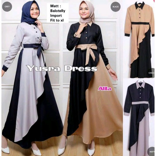 Gamis Dewasa Kombinasi 2 Warna