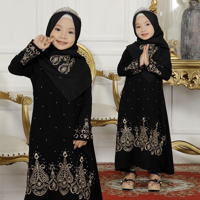 EXCLUSIVE ABAYA ANAK TURKEY 1002 BEST SELLER ABAYA HITAM