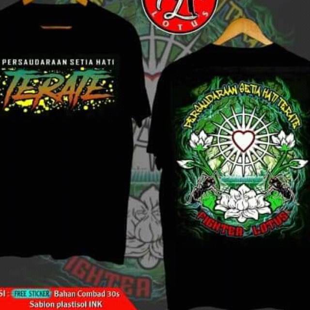 Kaos PSHT motif semut bunga