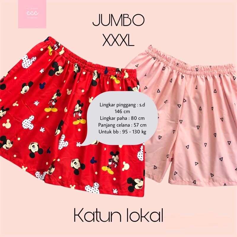 XXXL Celana pendek wanita jumbo celana pendek big size