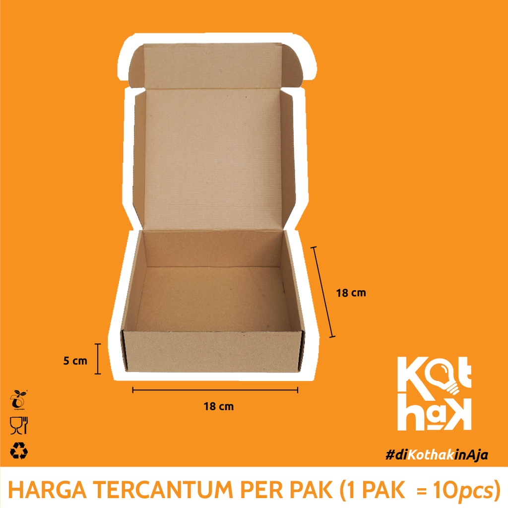 

Corrugated Box E-Mailer S 18 x 18 x 5 | Kotak Kardus Online