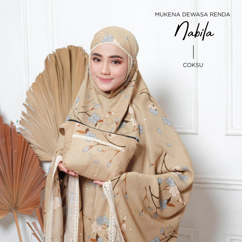 PUSAT MUKENA TASIK - MUKENA DEWASA RENDA RAYON NABILA