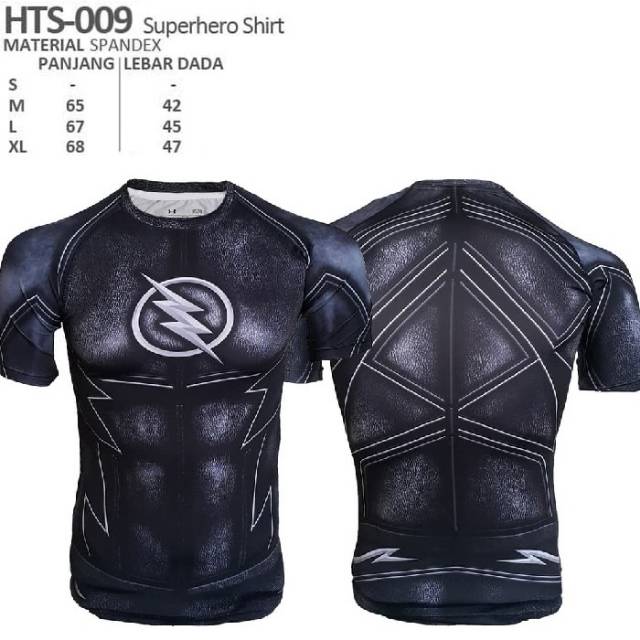 HTS-009 Kaos superhero sport fitness bodyfit Flash Justice League