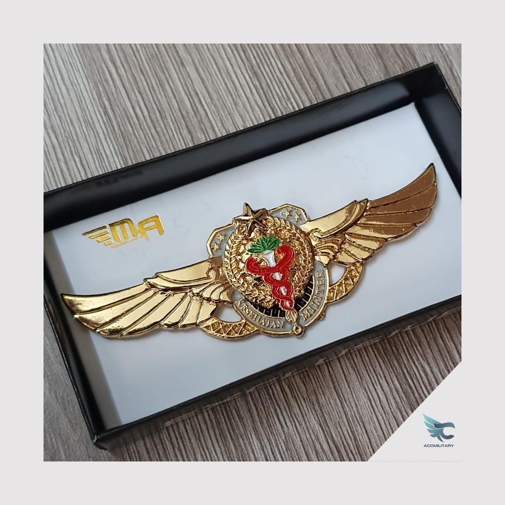 Brevet WING KESEHATAN MILITER Brivet Pin