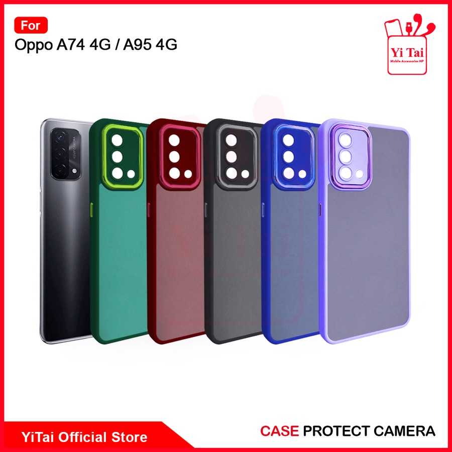 YC02 CASE YI TAI PROTECT KAMERA OPPO A57 4G 2022 A54 4G A74 4G OPPO A16 A95 4G - BDC