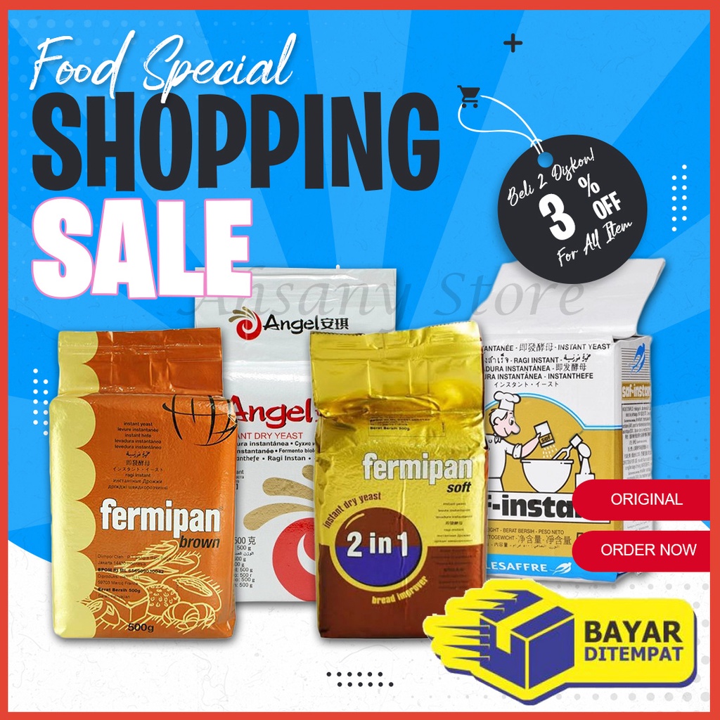 

Fermipan Ragi Instant Pengembang Kue 500gr