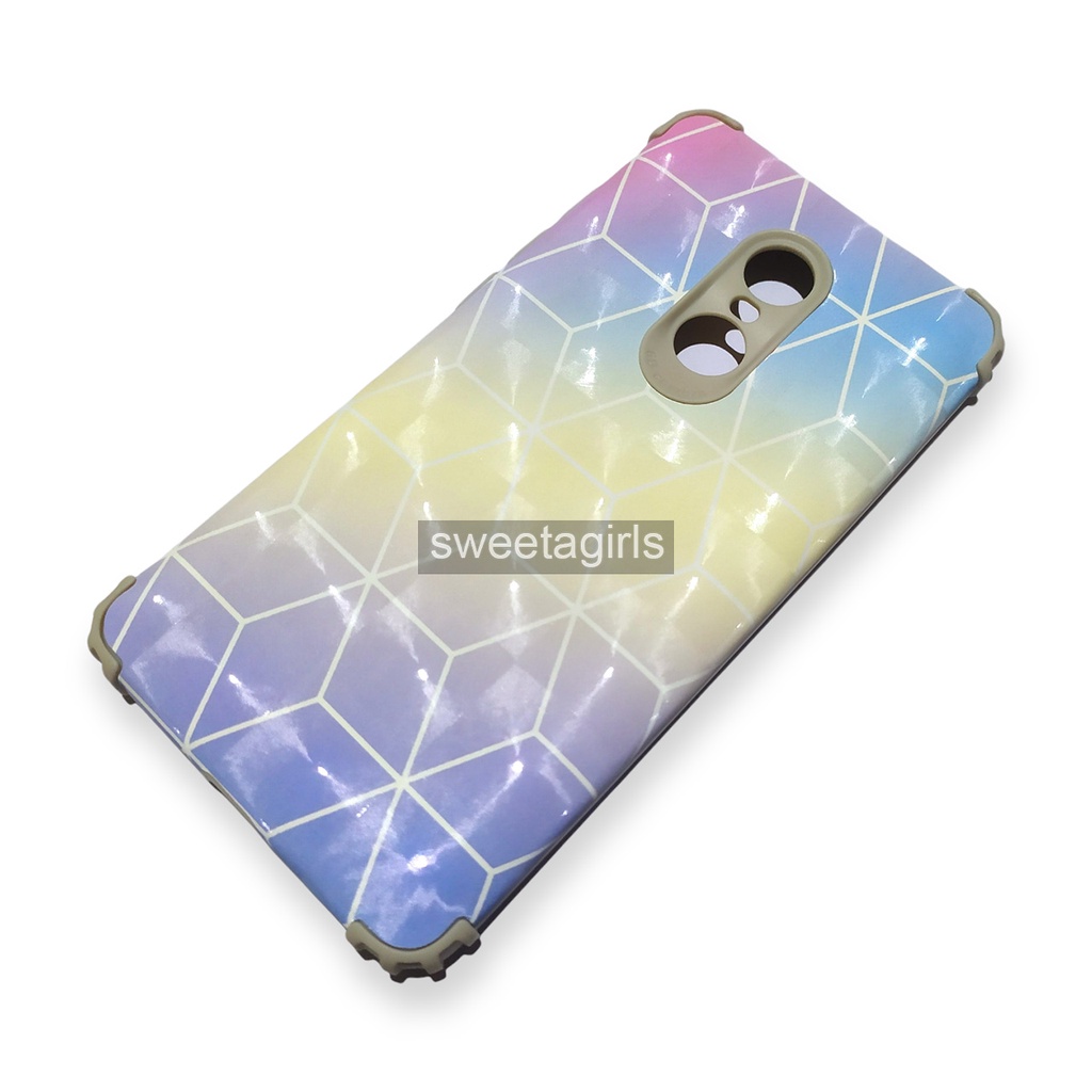 Softcase Silikon Anticrack berkilau untuk Xiaomi Redmi Note 4X - sweetacase.id - Anticrack - Casing Model 3D Abstrak Berkilau - Casing silikon - Kesing - Case