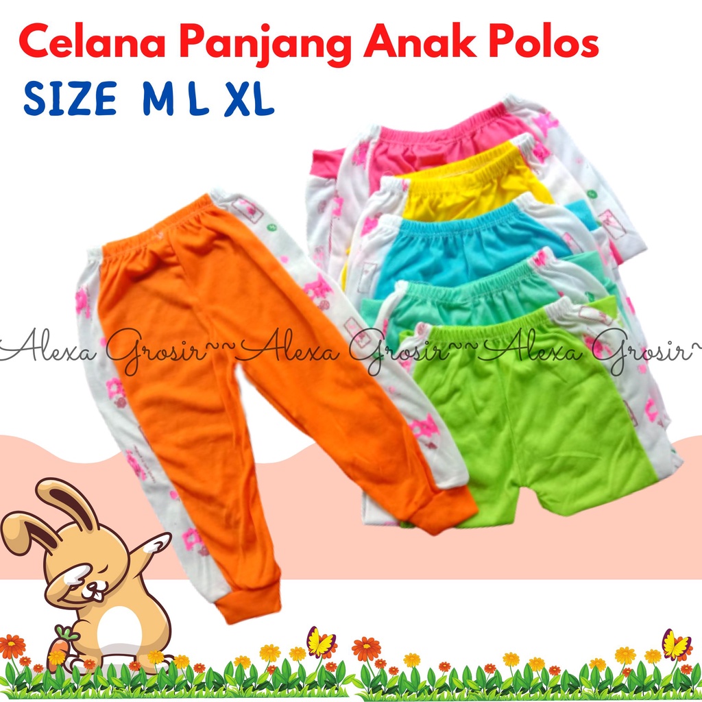 Celana Panjang Anak size  M L XL Harian Polos Warna Best Quality