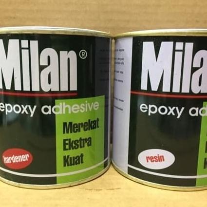 Lem Epoxy Milan Resin + Hardener 1Set Isi 2Klg (1Resin1Hardener) @ 1Kg
