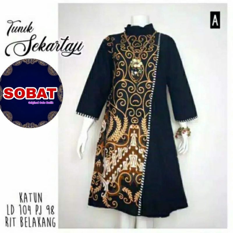 new produk Atasan Batik Tunik Wanita,Tunik Sekartaji By Sobat