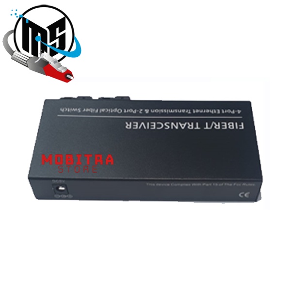 Media Converter 2 SC 4 LAN Gigabit | Ethernet Fiber Switch 2 Port FO 4 Port LAN Gigabit