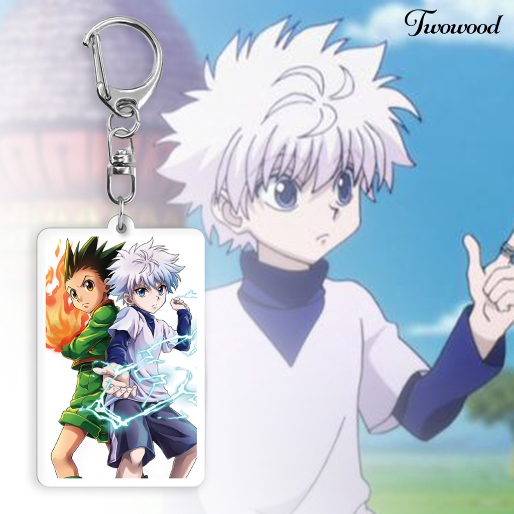 Twowood Gantungan Kunci Akrilik Motif Print Anime Hunter X Hunter Untuk Dekorasi Tas Handbag